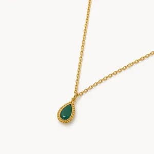 Green Onyx Teardrop Pendant