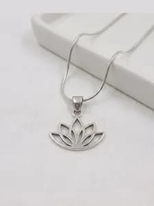 Silver Lotus Pendant