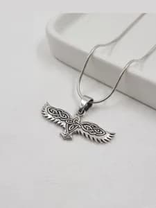 Silver Celtic Eagle Pendant