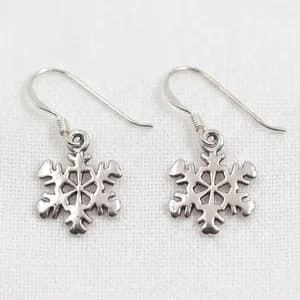 Silver Snowflake Earrings