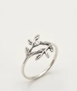 Silver Leaf Ring