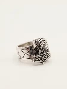 Thor's Hammer Silver Ring