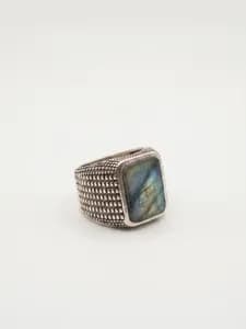 Silver Signet Gemstone Ring