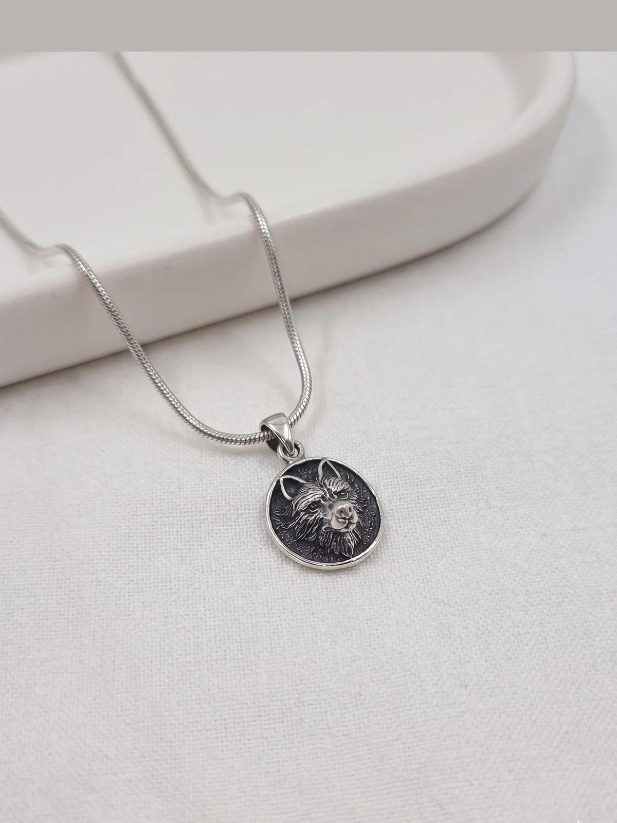 Silver Wolf Head Pendant