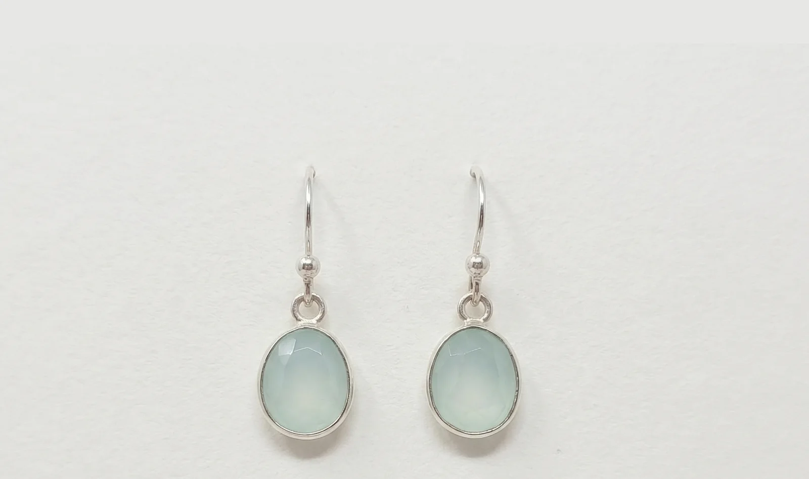 Oval Gemstone Drop Earrings