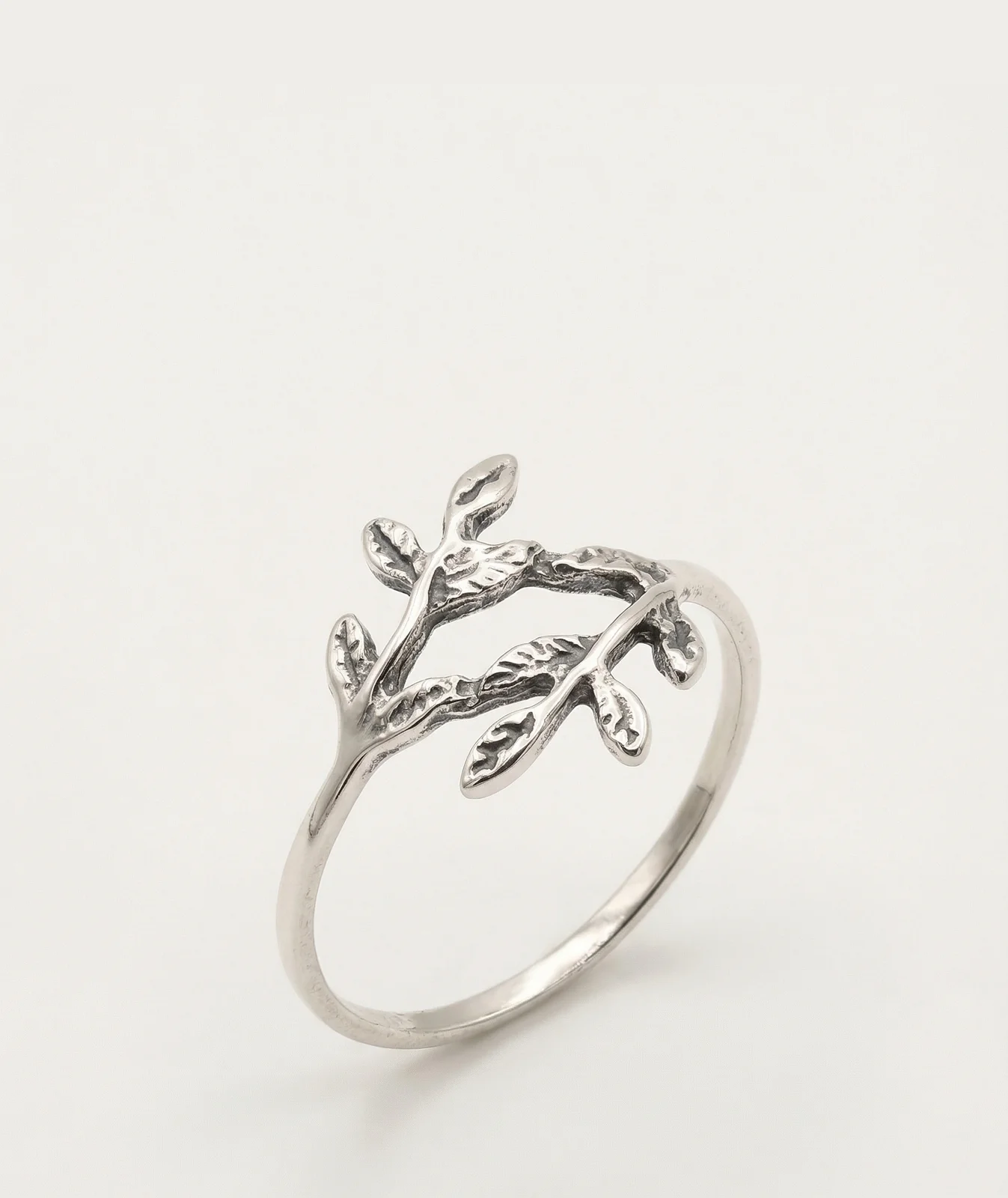 Silver Leaf Ring