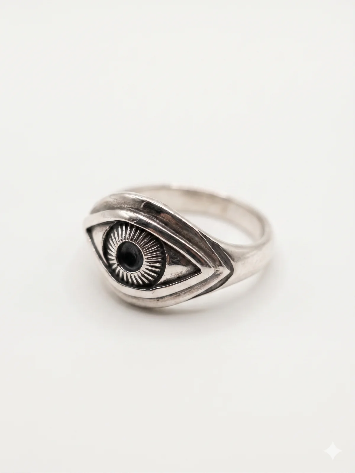 Silver Eye Design Ring