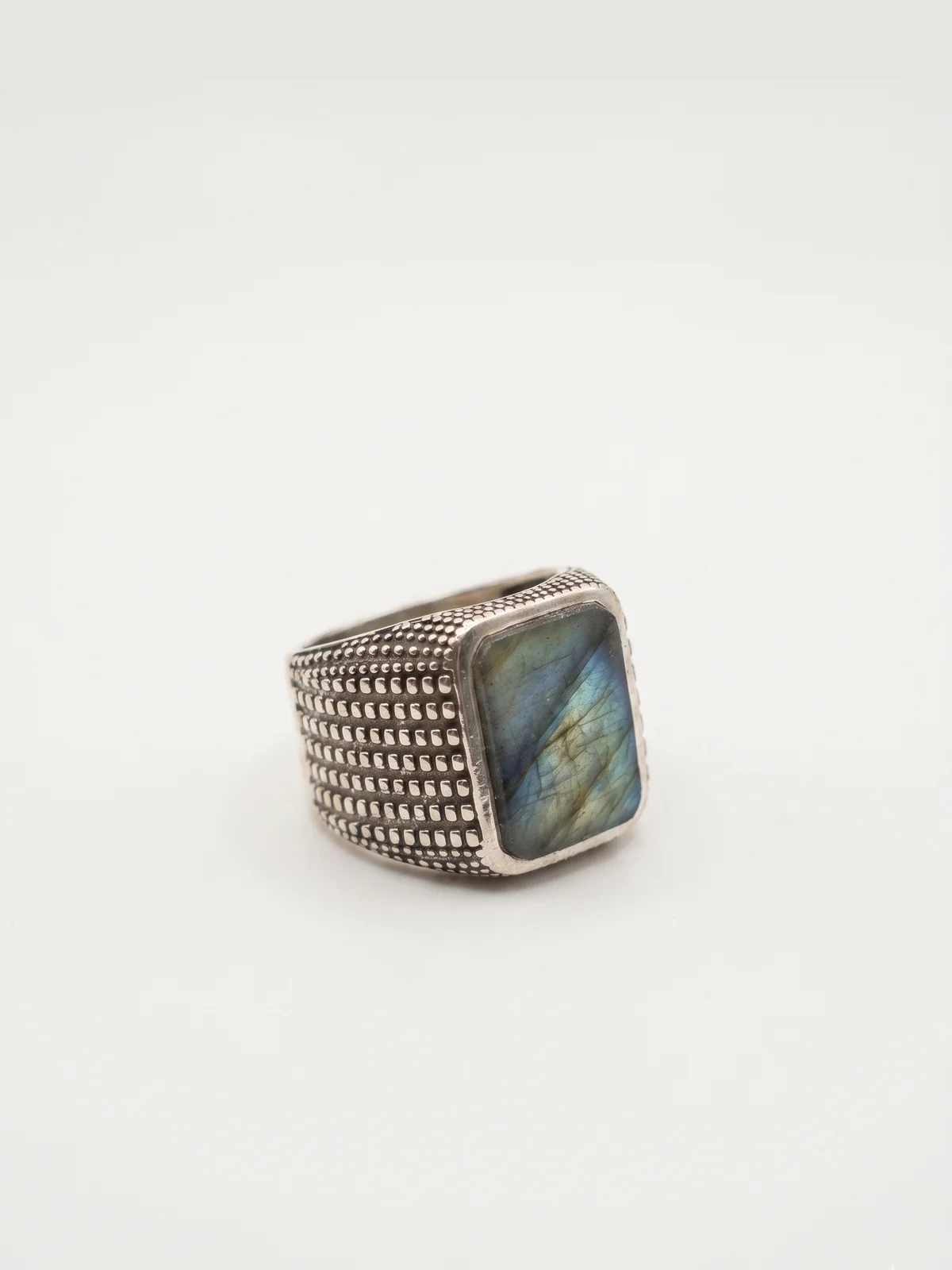 Silver Signet Gemstone Ring